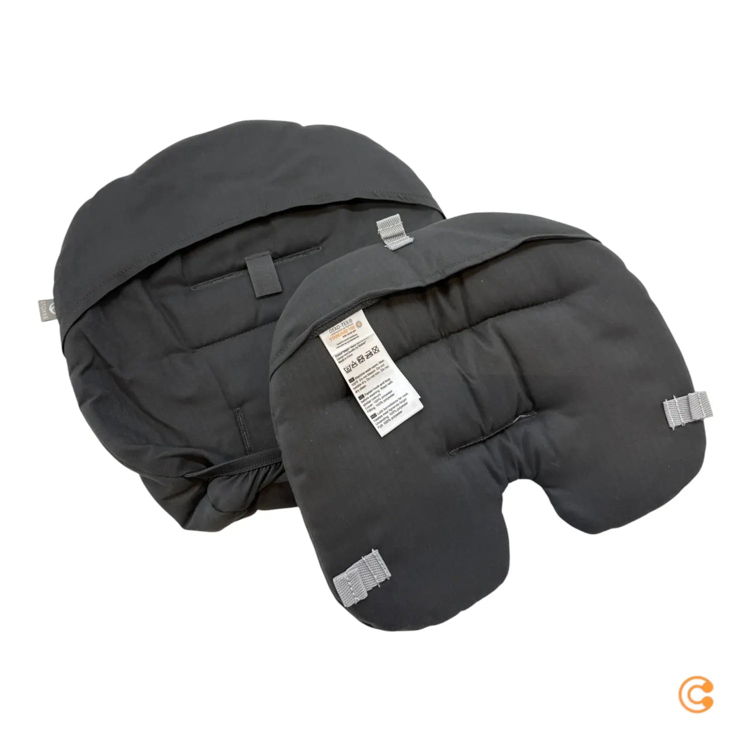 B-Ware Stokke Steps Herringbone Grey Baby Set Kissen Hochstuhlkissen Kinderkissen