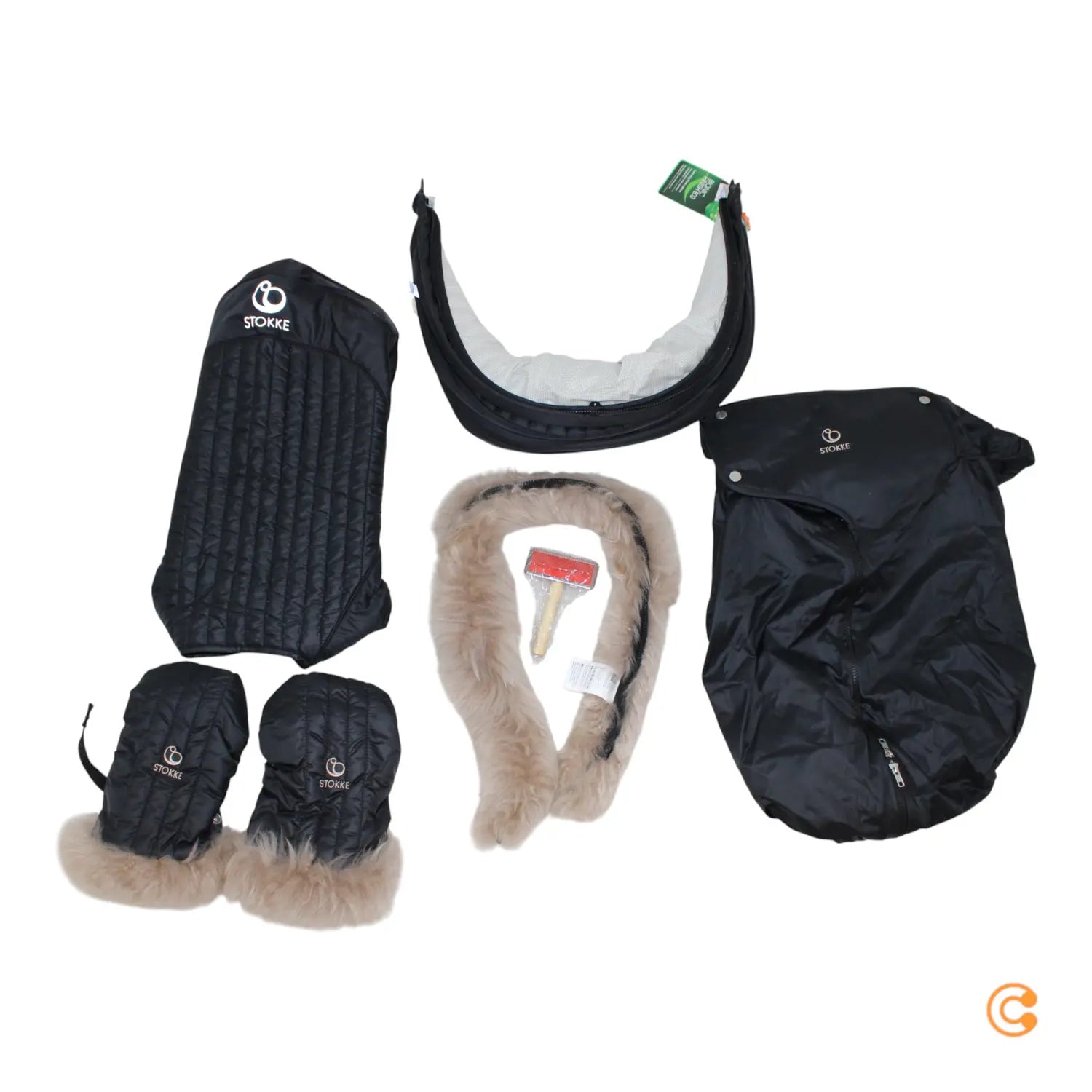 B-Ware Stokke Xplory X Winter Kit Set Kinderwagen Zubehör 5 Teiliges Set Schwarz - 2000580615906