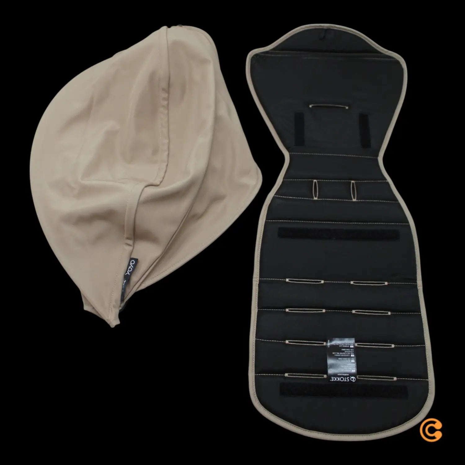 B-Ware Stokke Yoyo³ 6+ Textilset Taupe Verdeckpaket Für Kinderwagen Kinderwagenverdeck