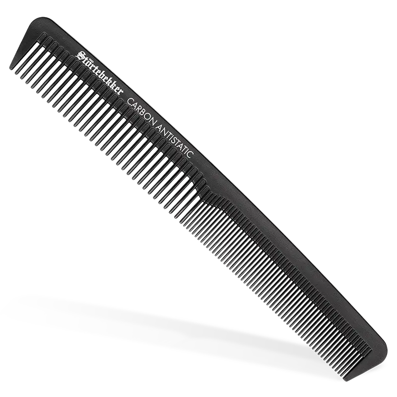 B-Ware Störtebekker Haarkamm Kamm Carbon Bartkamm Friseurkamm Stylingkamm Schwarz - 4260554494021
