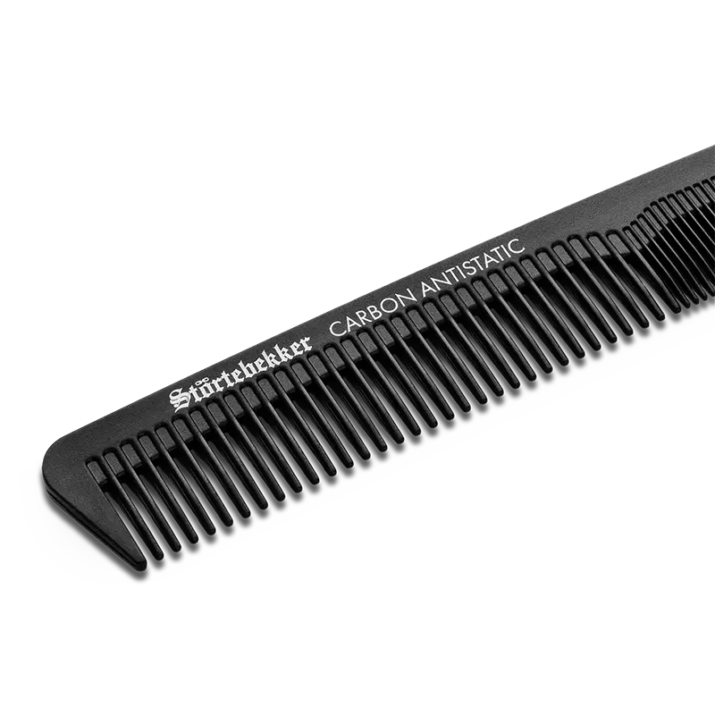 B-Ware Störtebekker Haarkamm Kamm Carbon Bartkamm Friseurkamm Stylingkamm Schwarz - 4260554494021