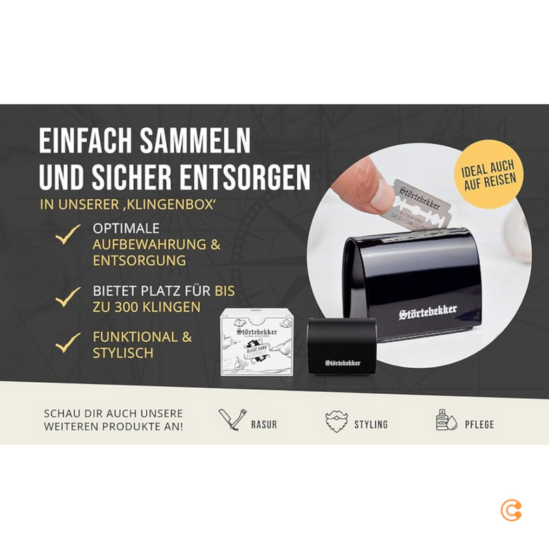 B-Ware Störtebekker Klingenbox Rasierklingenaufbewahrung Rasierer Aufbewahrung 6 Stück - 4260554491082
