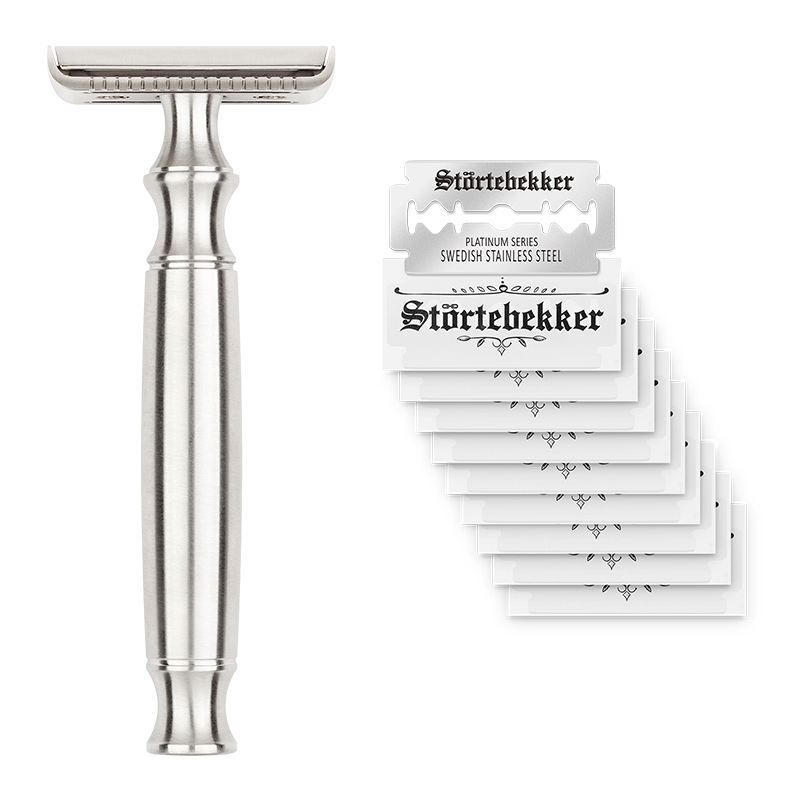 Störtebekker Rasierhobel Rasierer Premium Rostock Edelstahl klassische Rasur311 - 4260554494700