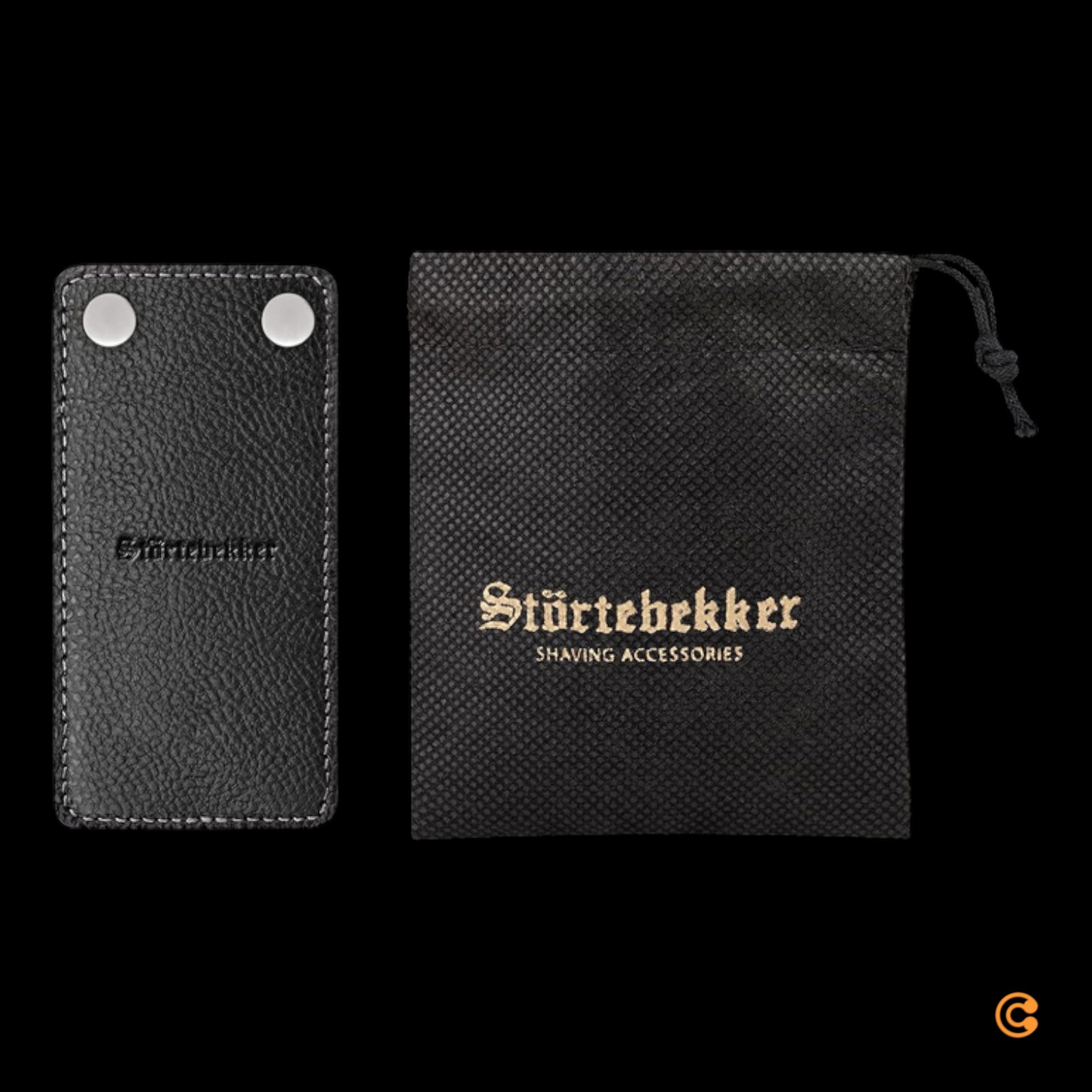 B-Ware Störtebekker Premium Rasierhobel Schutz Rindsleder Rasierklinge 2 Stück - 4260554490498