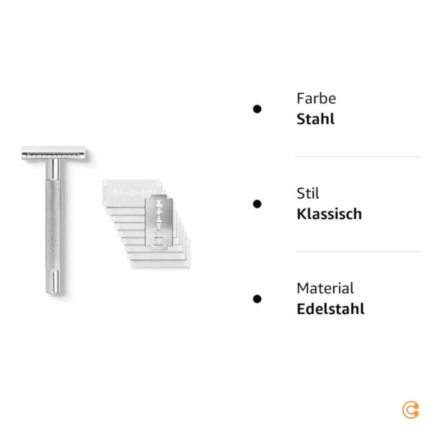 B-Ware Störtebekker Premium Rasierhobel Solingen Rasierer Herrenrasierer Rasierklinge - 4260554490504