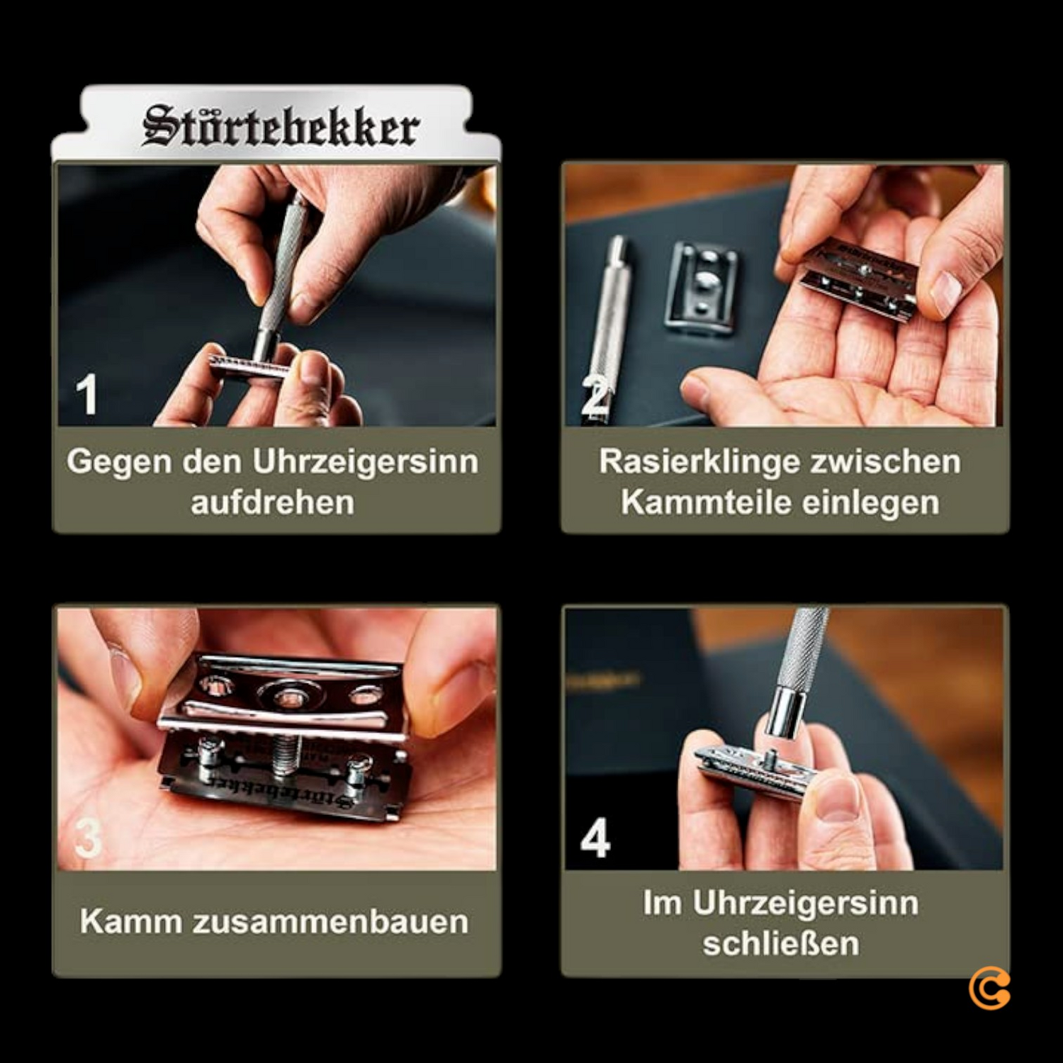 B-Ware Störtebekker Premium Rasierhobel Solingen Rasierer Herrenrasierer Rasierklinge - 4260554490504