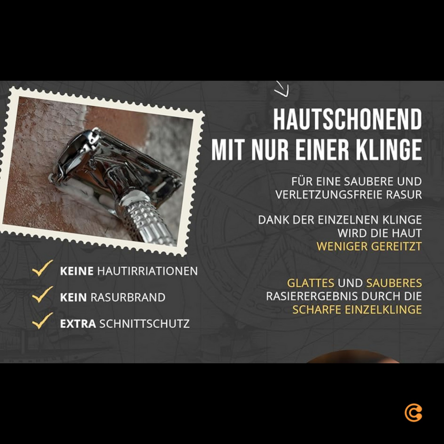 B-Ware Störtebekker Premium Rasierhobel Solingen Rasierer Herrenrasierer Rasierklinge - 4260554490504