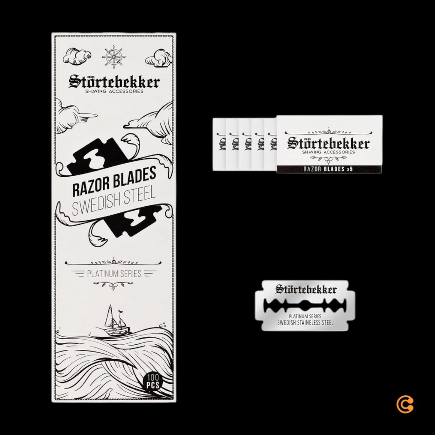 B-Ware Störtebekker Premium Rasierklingen 100 Rasierklingen Für Rasierhobel Rasierer965 - 4260554490177