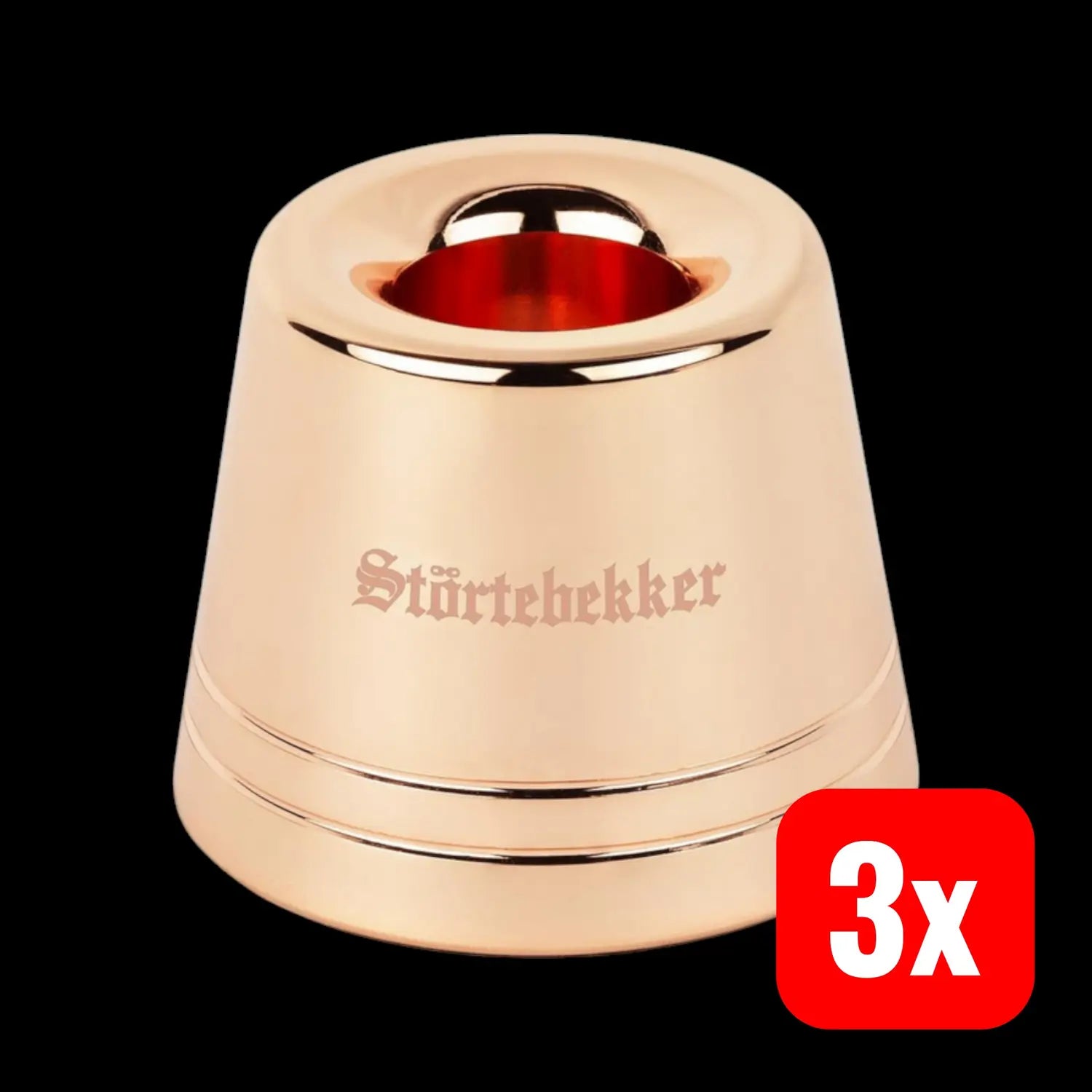 B-Ware Störtebekker Premium Rasierständer 'Hamburg' Rosé Gold 3 Stück - 4260554492744