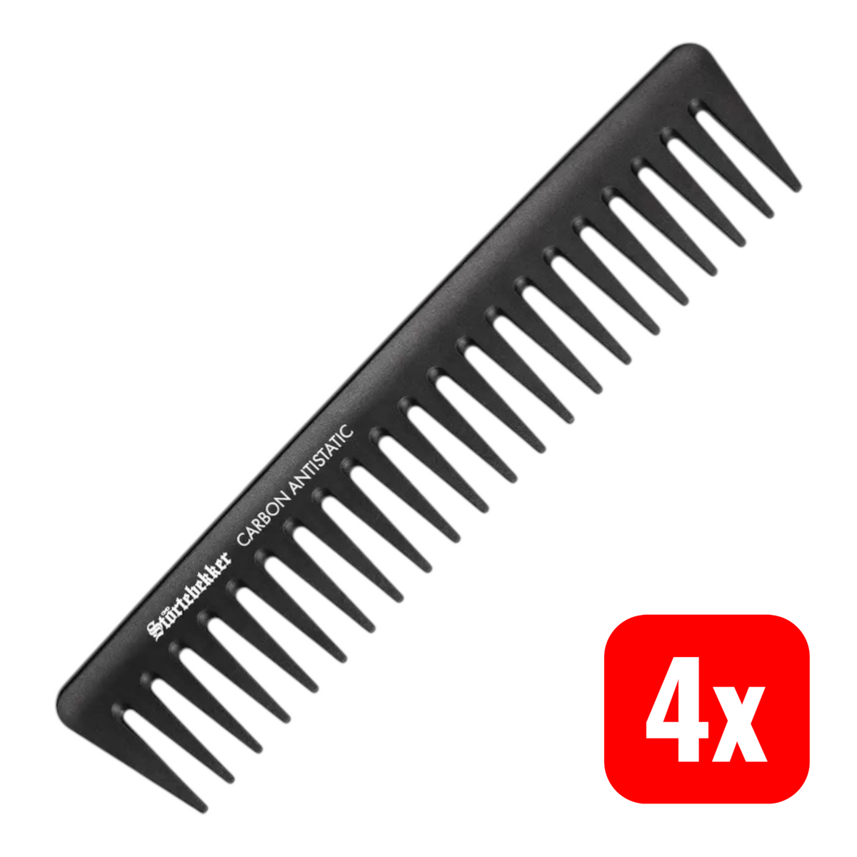Störtebekker Premium Styling Kamm Herren Frisierkamm Bartkamm schwarz 4 STÜCK - 4260554494038