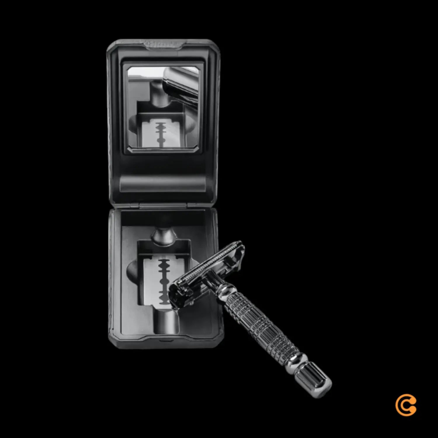 B-Ware Störtebekker Rasierhobel Rasierer Nassrasier 10 Klingen Etui Mit Spiegel Schw752 - 4260554490061