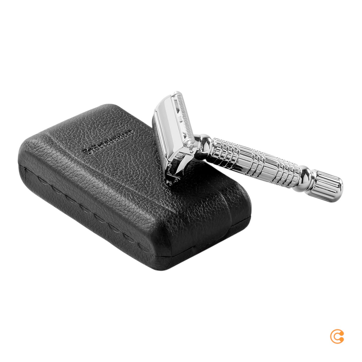 B-Ware Störtebekker Rasierhobel Rasierer Silber Länge 85cm Gewicht 71g 10 Klingen Set - 4260554490009