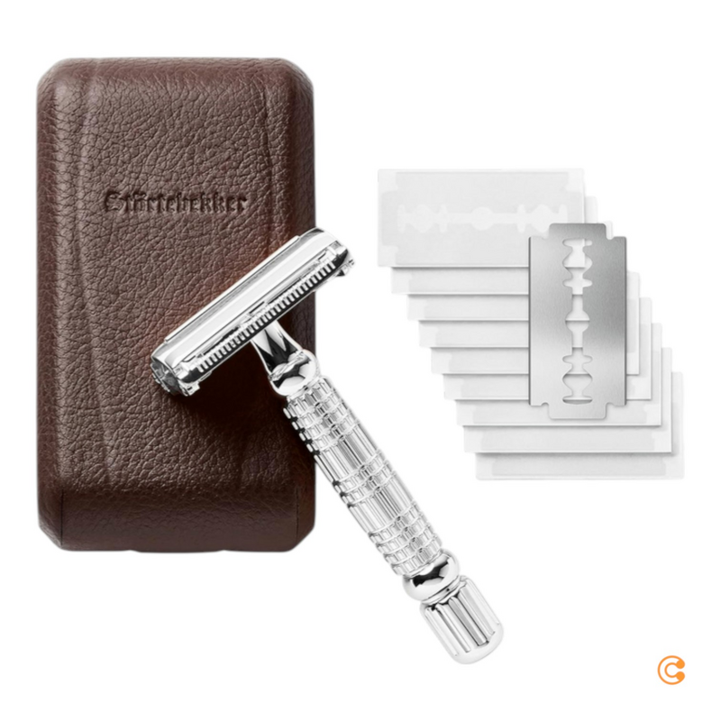 Störtebekker Rasierhobel Rasierer 10 Ersatzklingen Reiseetui Siehe Text/Foto B-Ware - 4260554490023