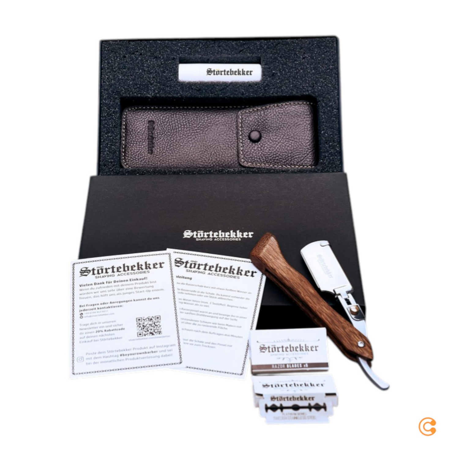 Störtebekker Rasiermesser Rasierer Bartrasierer 10 Klingen Etui Siehe Text/Foto B-Ware - 4260554490085