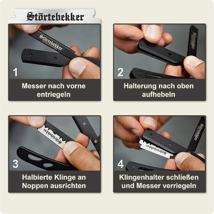 Störtebekker Rasiermesser Rasierer Rasierhobel Inkl 10 Klingen Siehe Text/Foto B-Ware - 4260554490108