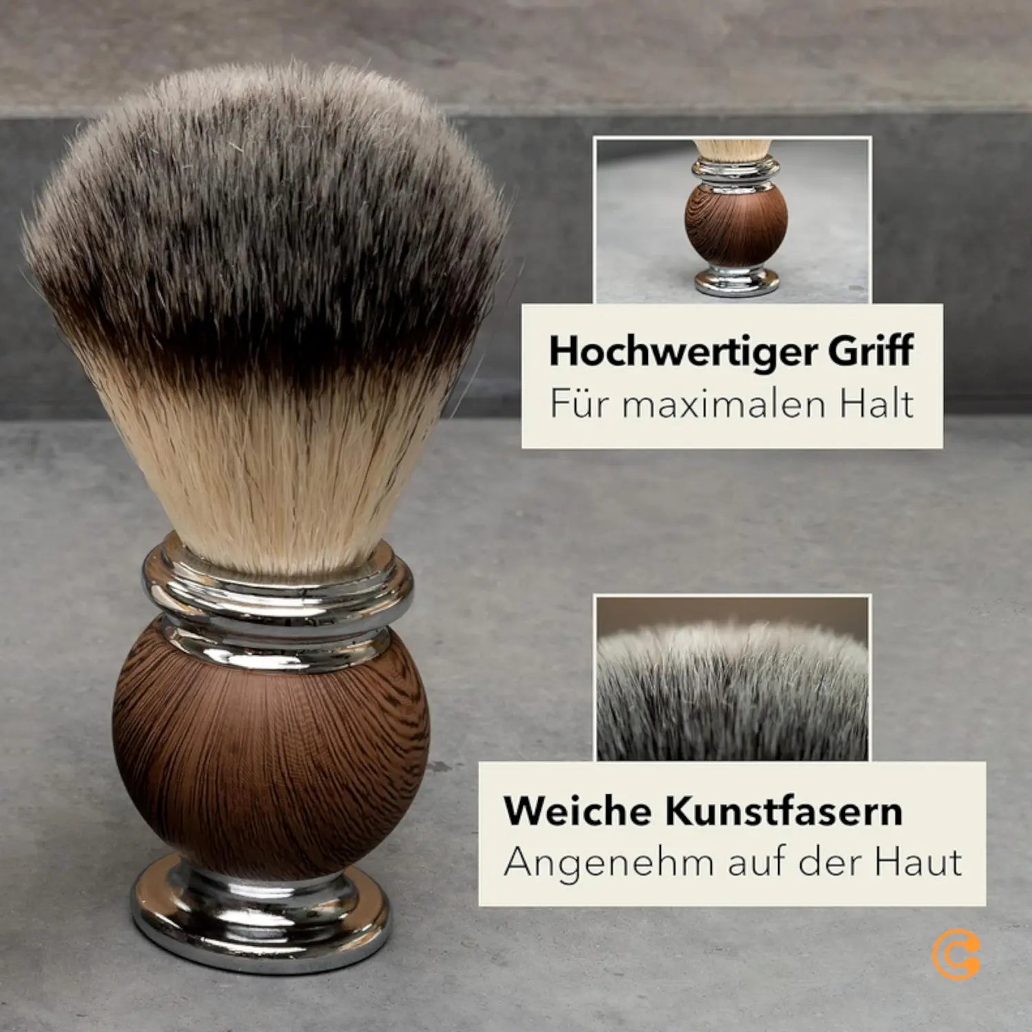 B-Ware Störtebekker Rasierpinselset Rasierbürste Rasur Set Edelstahl Rasierschale Seife - 4260554490153