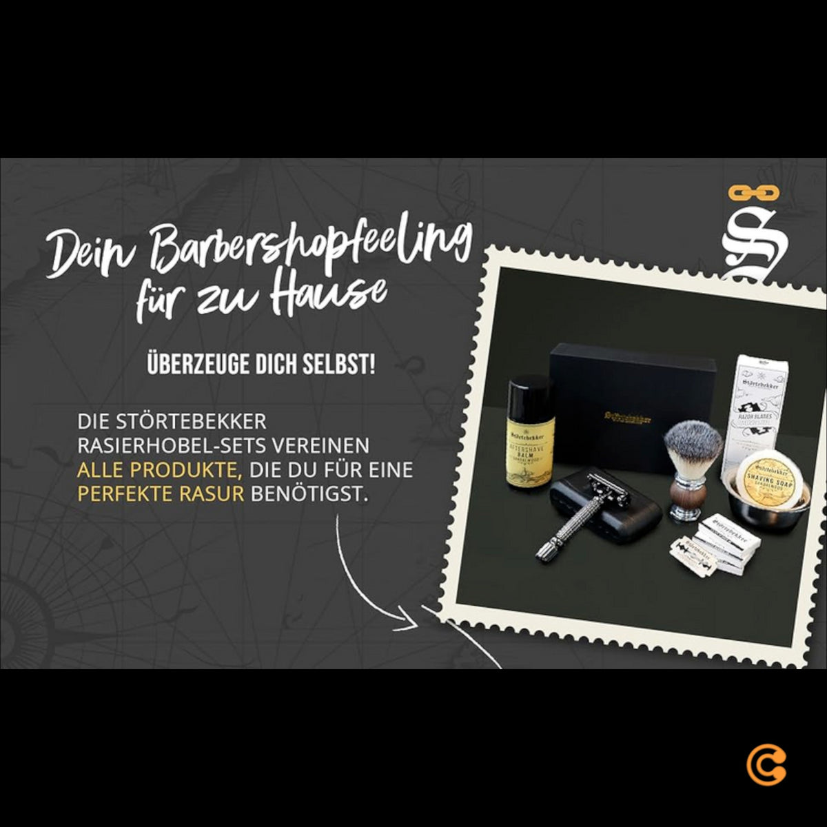 Störtebekker Rasierpinselset Rasierbürste Rasur Set Edelstahl Rasierschale Seife - 4260554490153