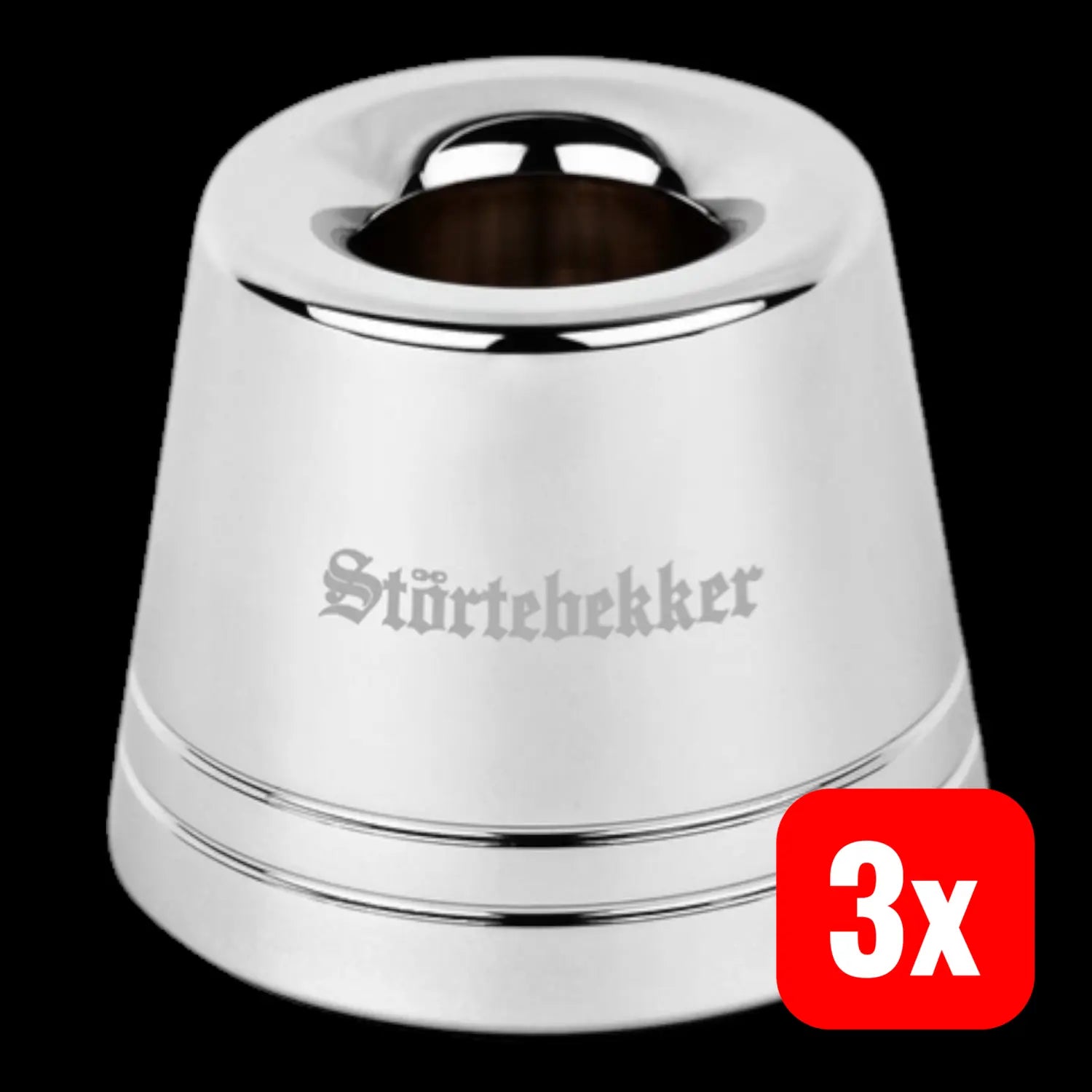 B-Ware Störtebekker Ständer Rasierständer Rasierhobel Rutschfest Silber 3 Stück - 4260554492768