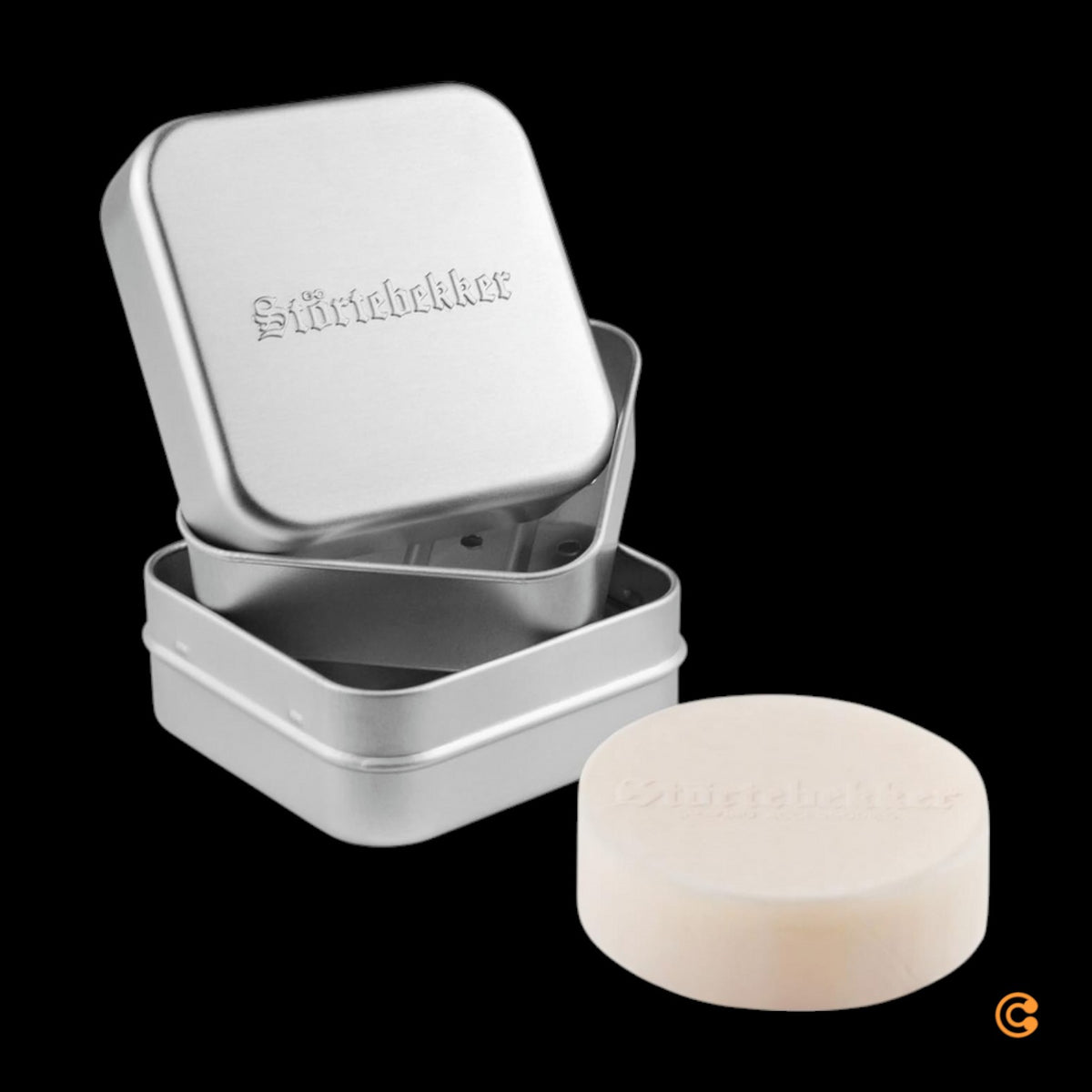 Störtebekker Premium Seifendose mit Abtropfgitter für Rasierseife 12 STÜCK - 4260554491792