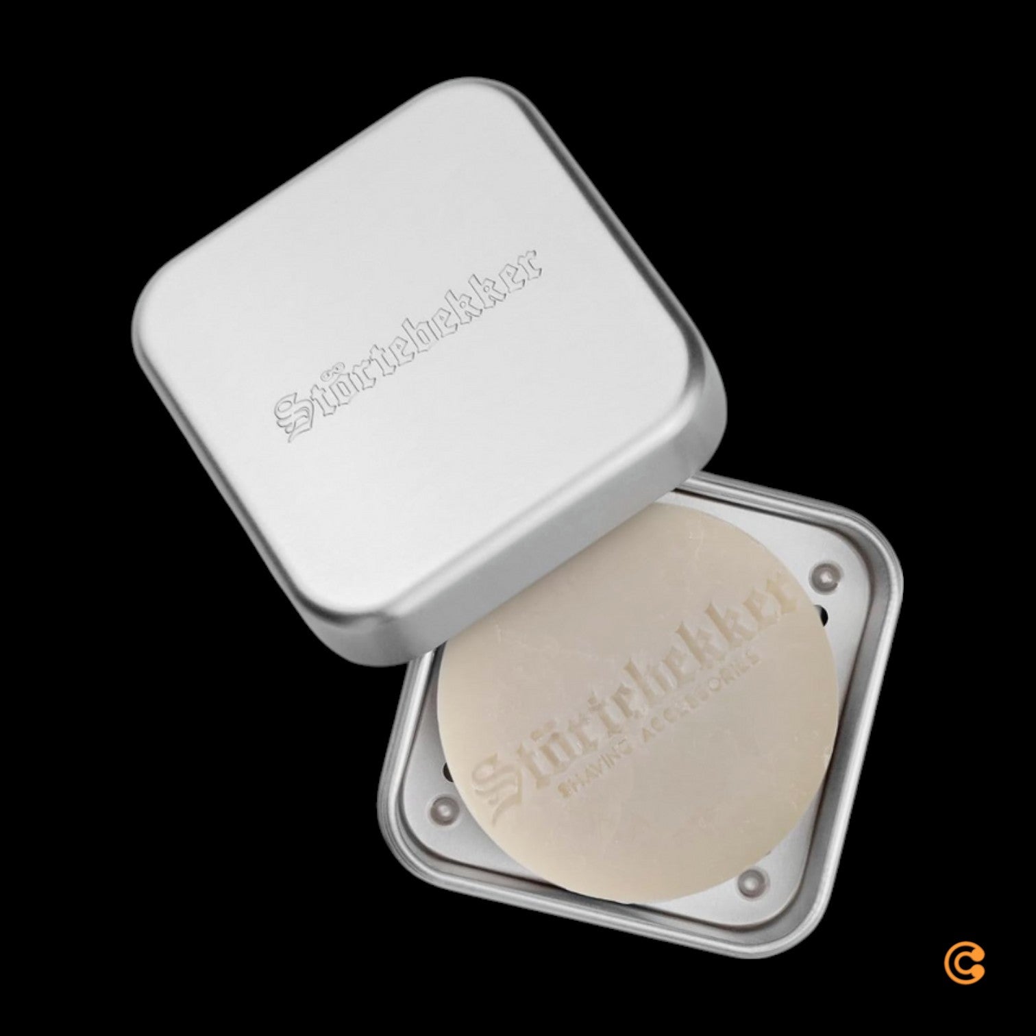 Störtebekker Premium Seifendose mit Abtropfgitter für Rasierseife 12 STÜCK - 4260554491792
