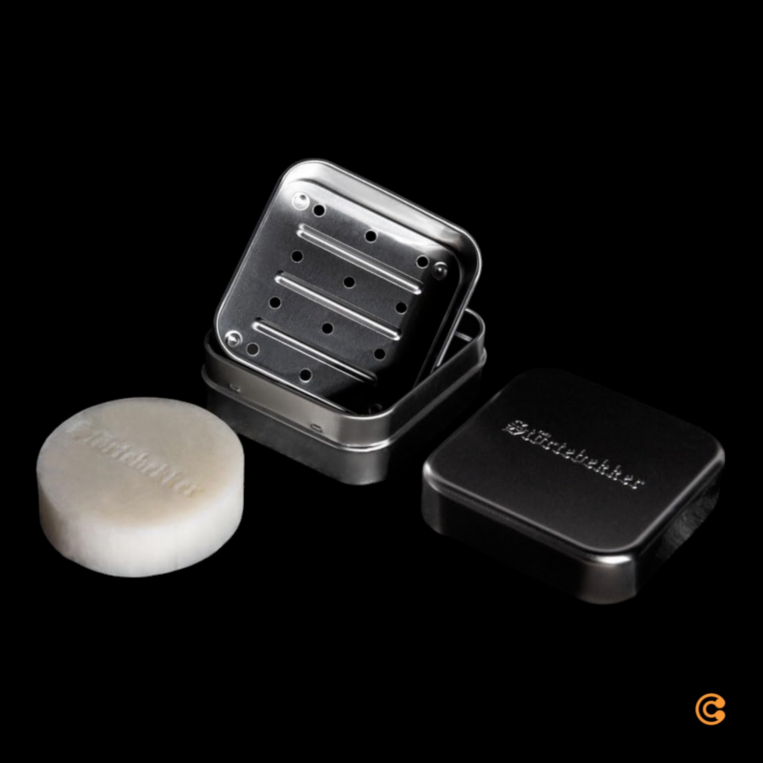 B-Ware Störtebekker Premium Seifendose Mit Abtropfgitter Für Rasierseife 4 Stück - 4260554491792