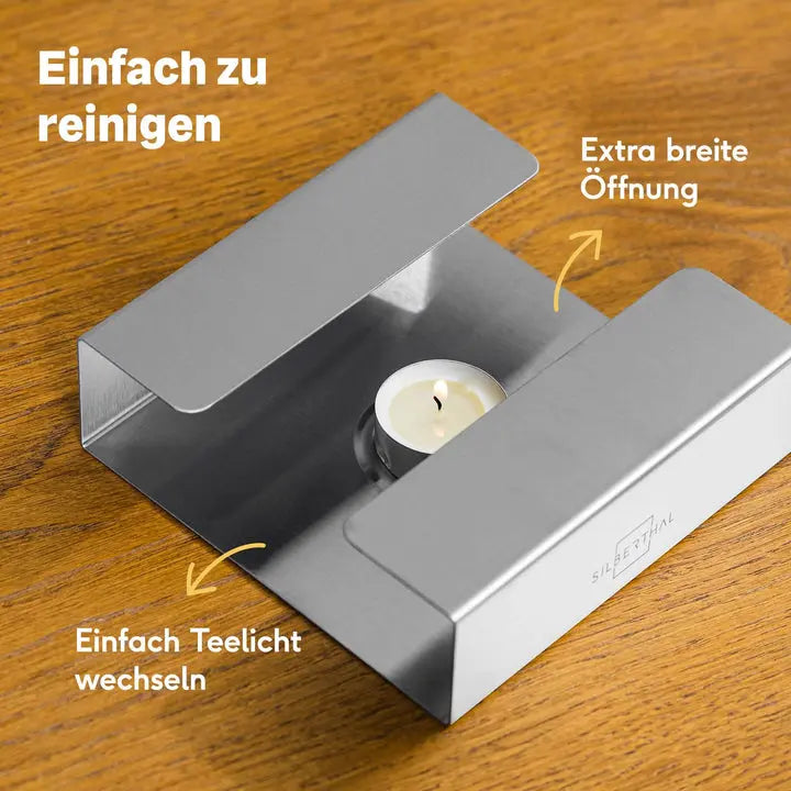B-Ware Silberthal Stövchen Teewärmer Edelstahl Teelichthalter Glaskannen 2 Stück - 4260470463170