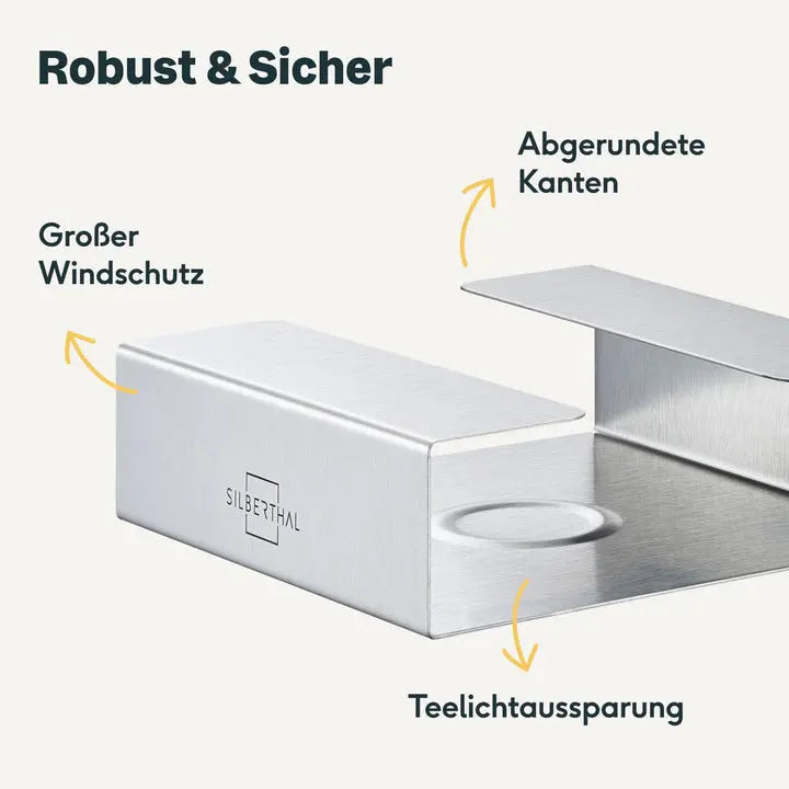 B-Ware Silberthal Stövchen Teewärmer Edelstahl Teelichthalter Glaskannen 2 Stück - 4260470463170