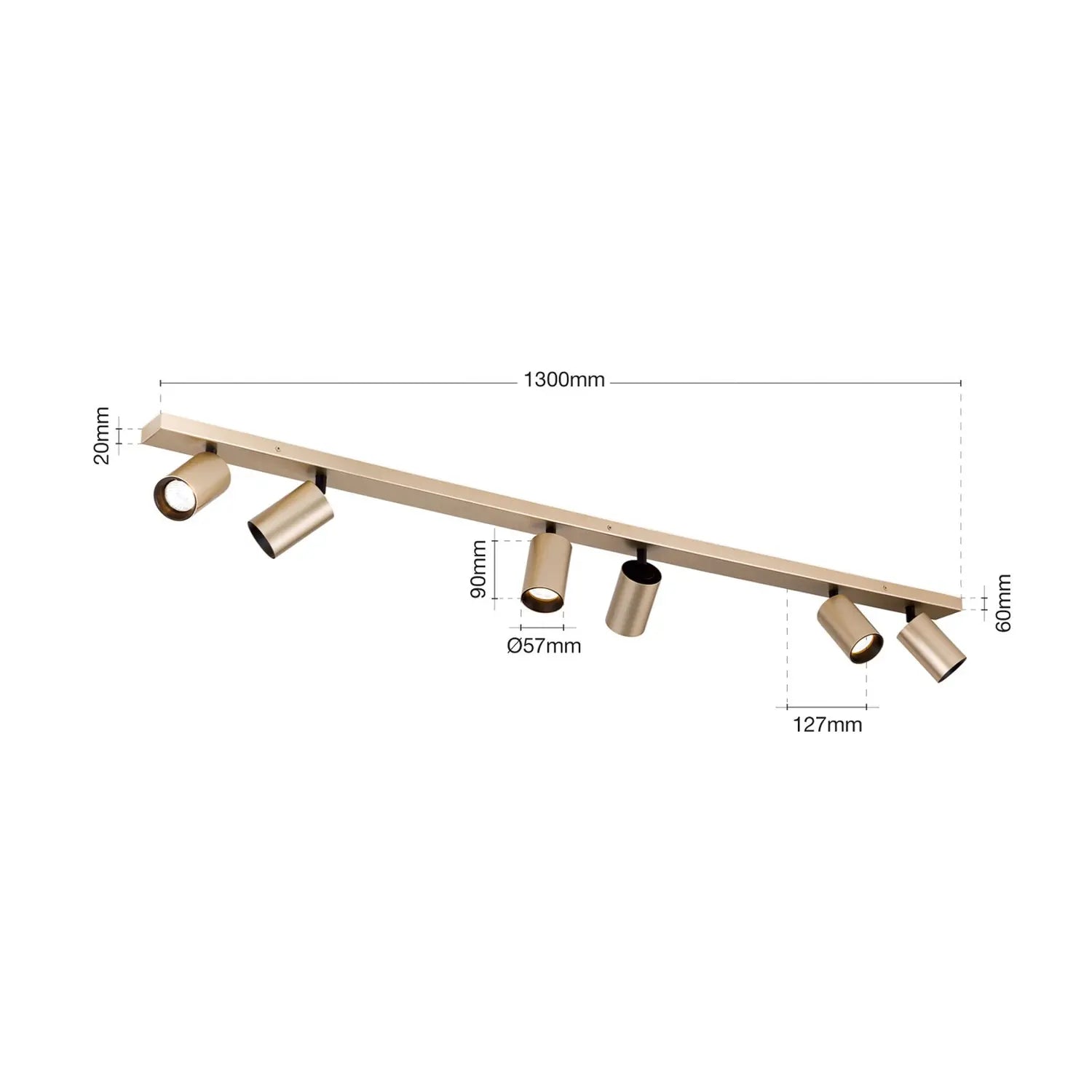 B-Ware Strahler Sean Goldfarben Metall Schwenkbar Deckenstrahler Deckenlampe Lampe S19 - 9003090277698