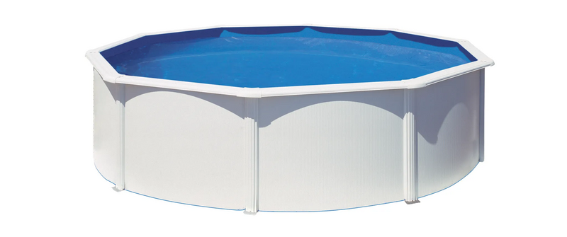 B-Ware Gre Stahlwandpool Rundbecken Pool Schwimmbecken ø460x120cm Fidji Swimmingpool - 8412081211428