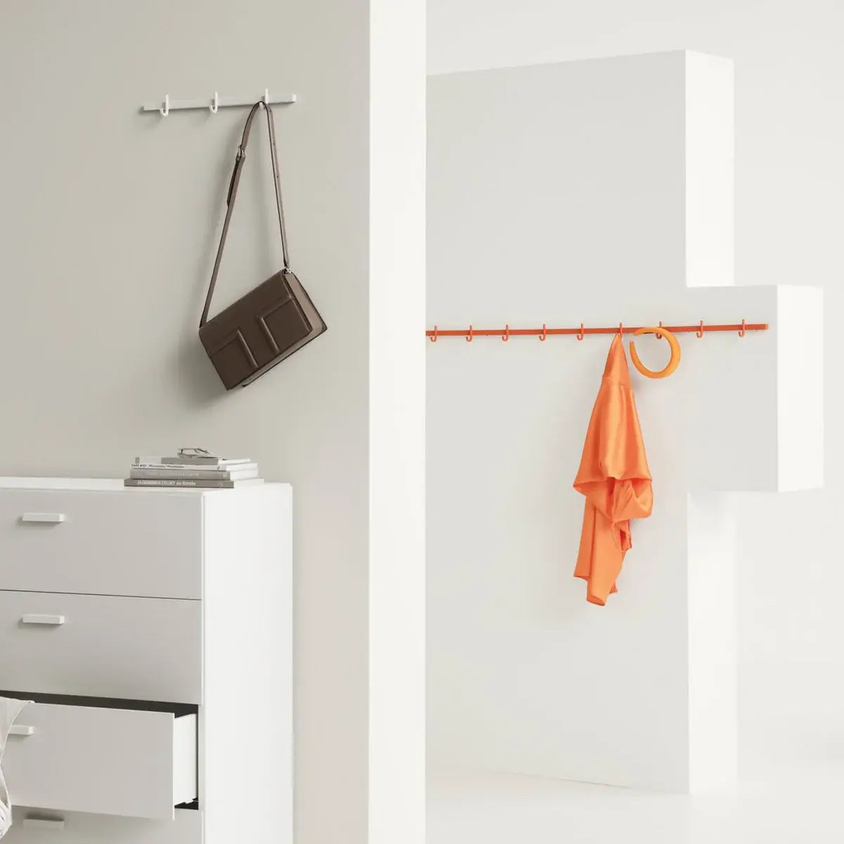 B-Ware String Hakenleiste Garderobenleiste Wandgarderobe Aluminium Beige Groß 123 Cm - 7350038276889