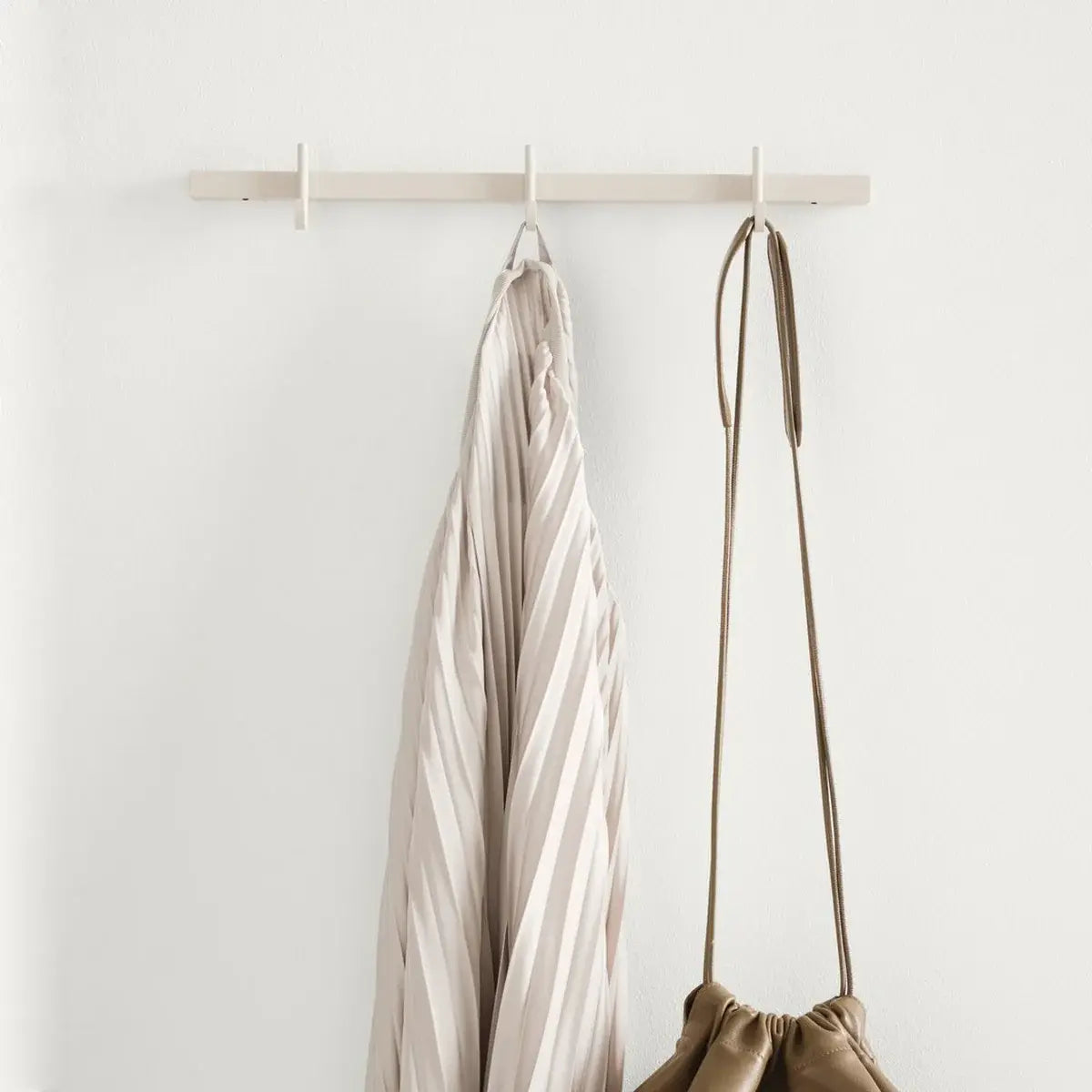 B-Ware String Hakenleiste Garderobenleiste Wandgarderobe Aluminium Beige Groß 123 Cm - 7350038276889