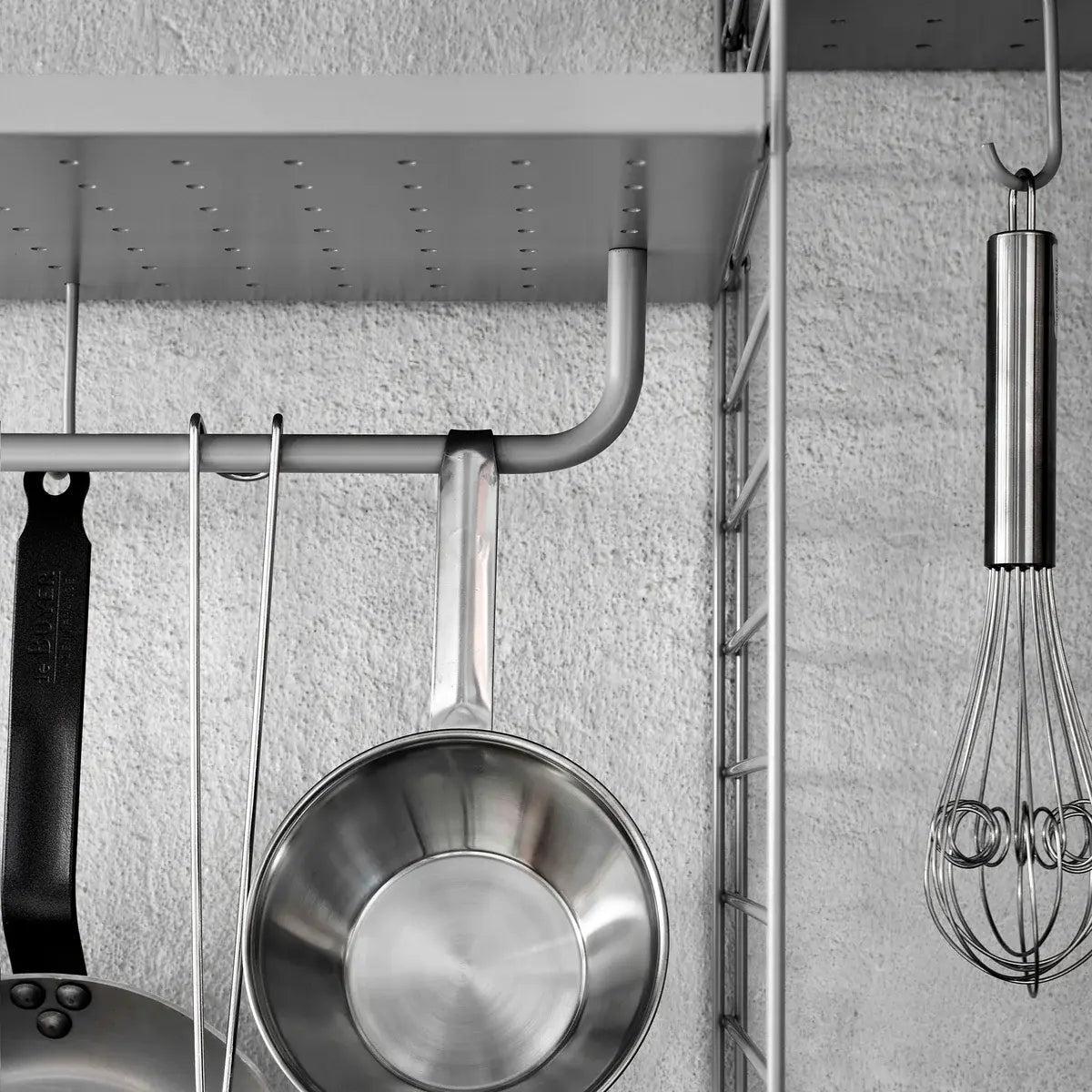 B-Ware String Stange Kleiderstange Garderobe Metallboden Schwarz Siehe Text/Foto - 7350038272744