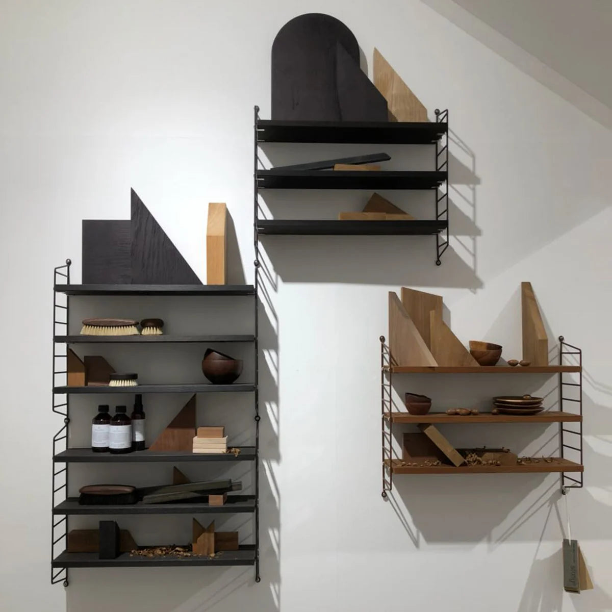 String Stange Kleiderstange Garderobe Metallboden schwarz SIEHE TEXT/FOTO - 7350038272744