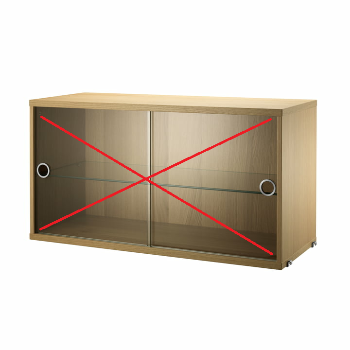 String Furniture Vitrinenschrank Mit Schiebetüren Glasvitrine Siehe Text/Foto C-Ware - 7350038271037