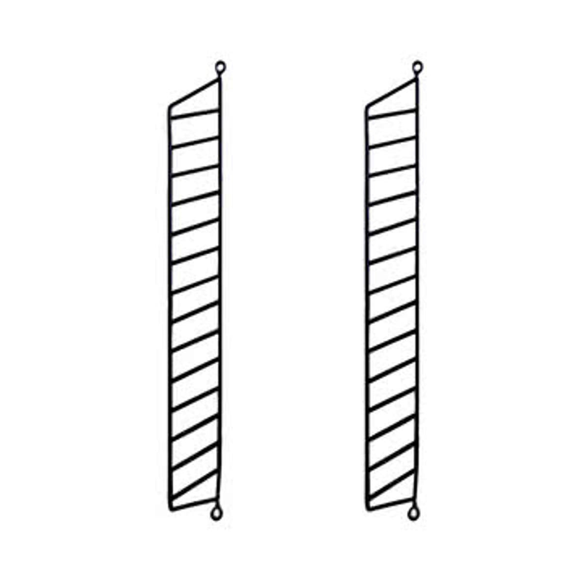 B-Ware String 2er Set Wandleiter Für String Regal Leiterregal 75x20 Cm Stahl Schwarz - 7350038270580