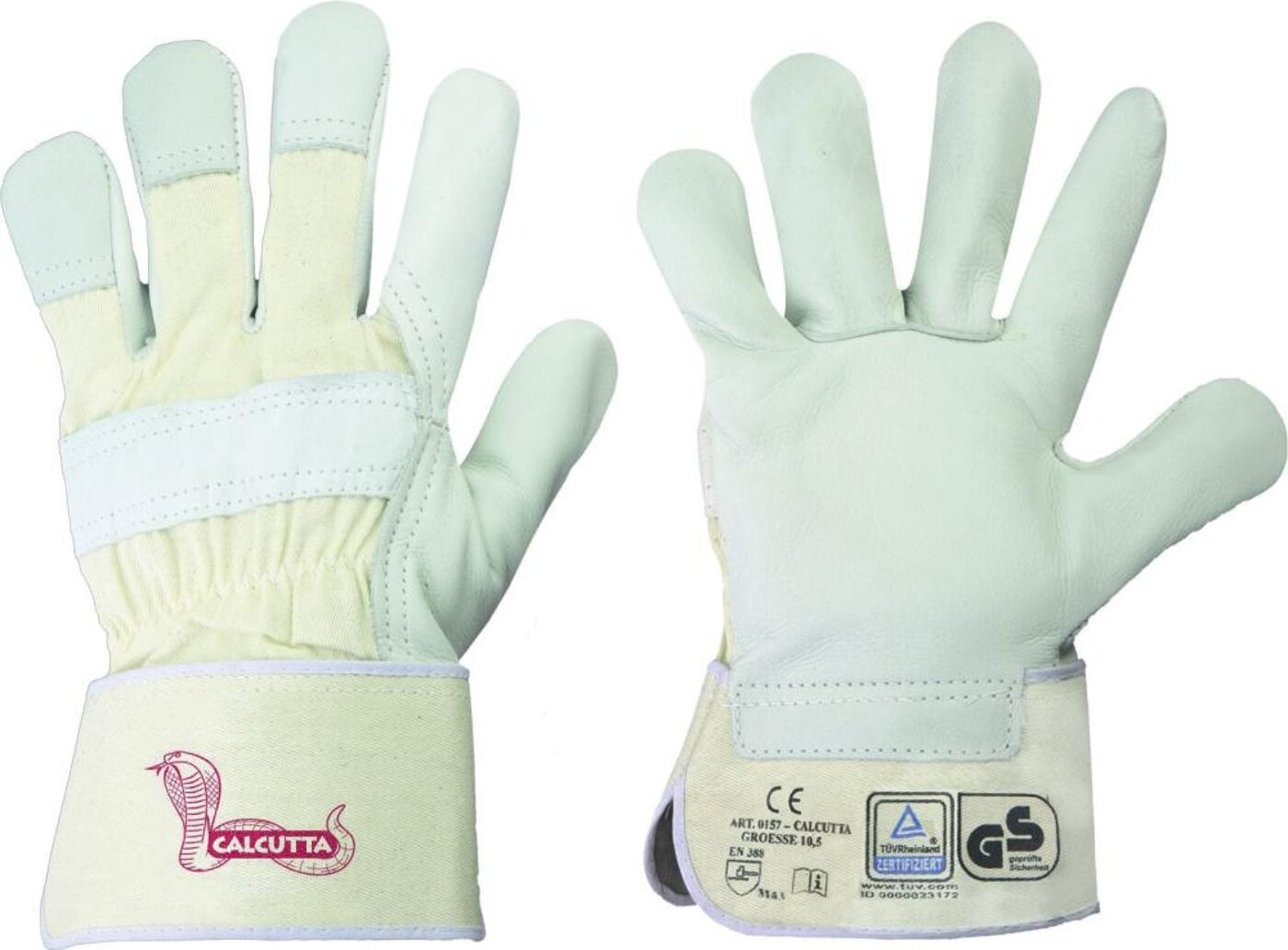 Stronghand Handschuh Schutzhandschuh En388 Rindvollleder Gr9 Naturfarben 12 Paar B-Ware - 4025888235524