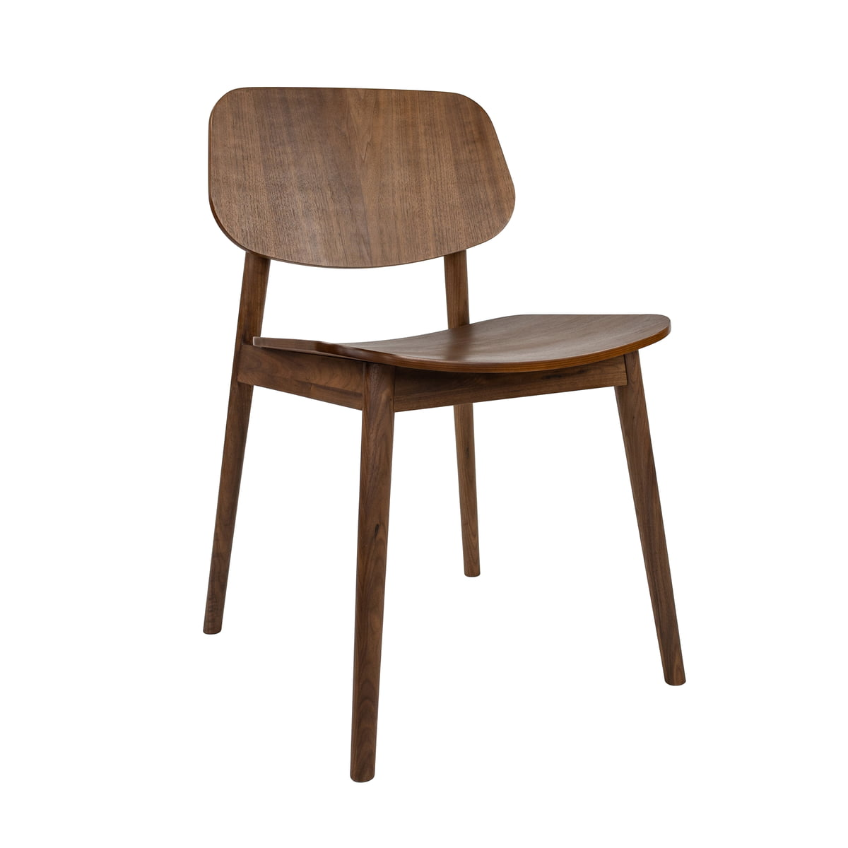 B-Ware Studio Zondag   Baas Dining Chair Solid Veneer Nussbaum Geölt Wohnzimmerstuhl