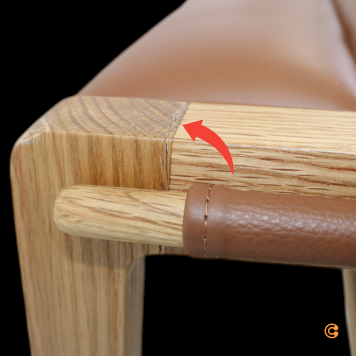 Studio Zondag Leef Bank 140cm Eiche/Cognac Sitzbank Wohnbank Wohnzimmerbank B-Ware - 8720365961977