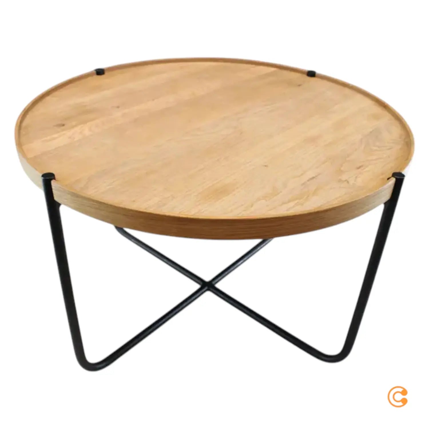 B-Ware Studio Zondag Licht Coffee Table ø60 Cm Eiche/Schwarz Tisch Siehe Text/Foto - 8720365962011