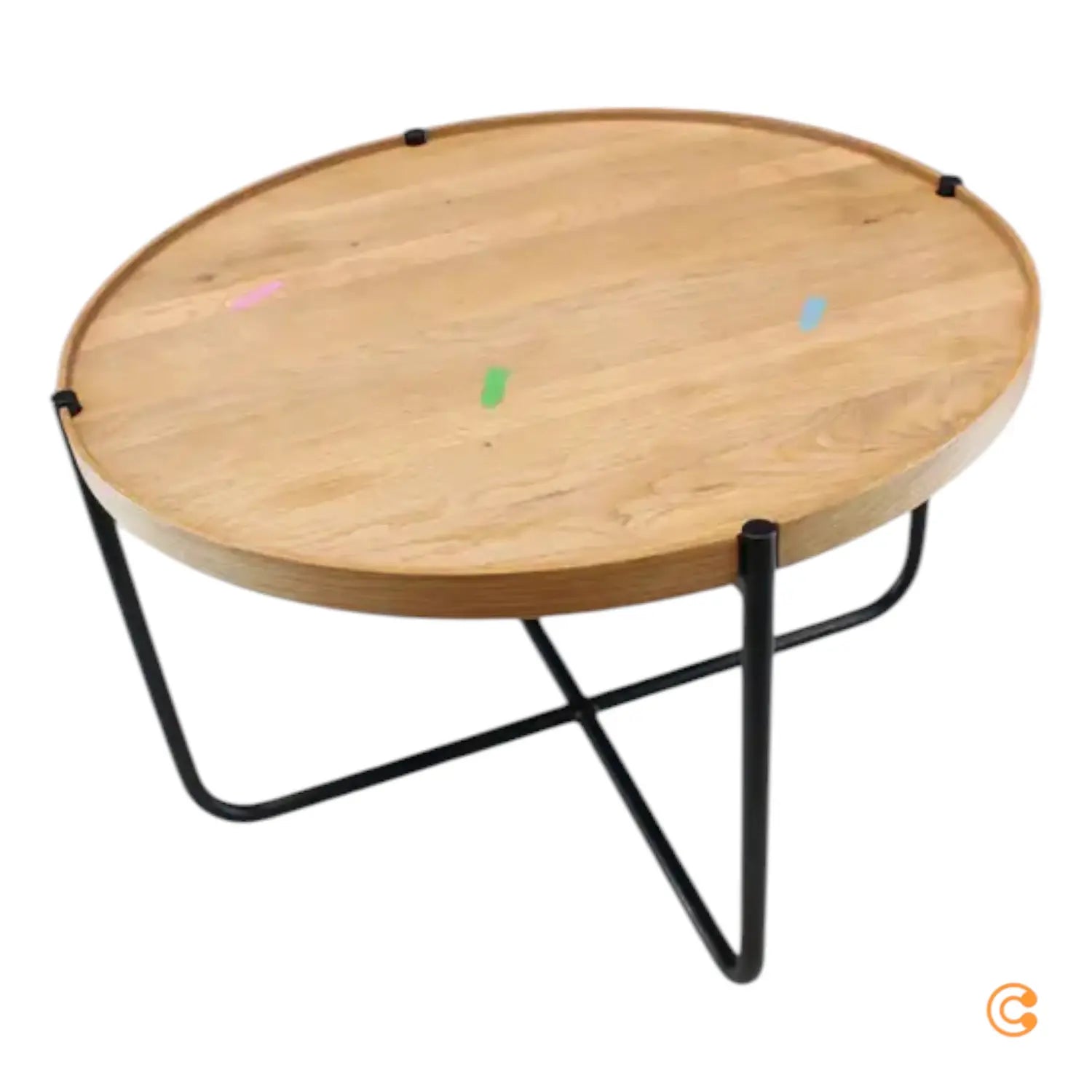 B-Ware Studio Zondag Licht Coffee Table ø60 Cm Eiche/Schwarz Tisch Siehe Text/Foto - 8720365962011