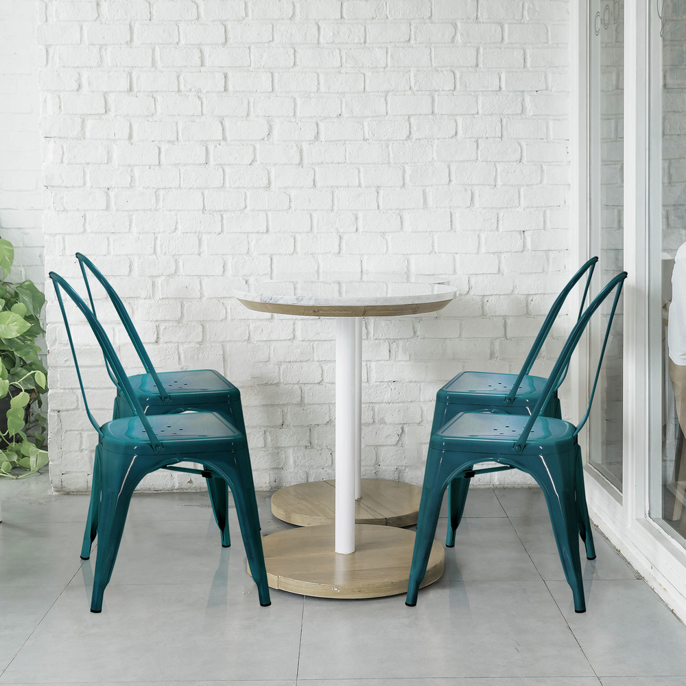 Hjh Office Stuhl Sitzgelegenheit Vantaggio Comfort Metallic Petrol Stapelbar B-Ware - 4064323013099