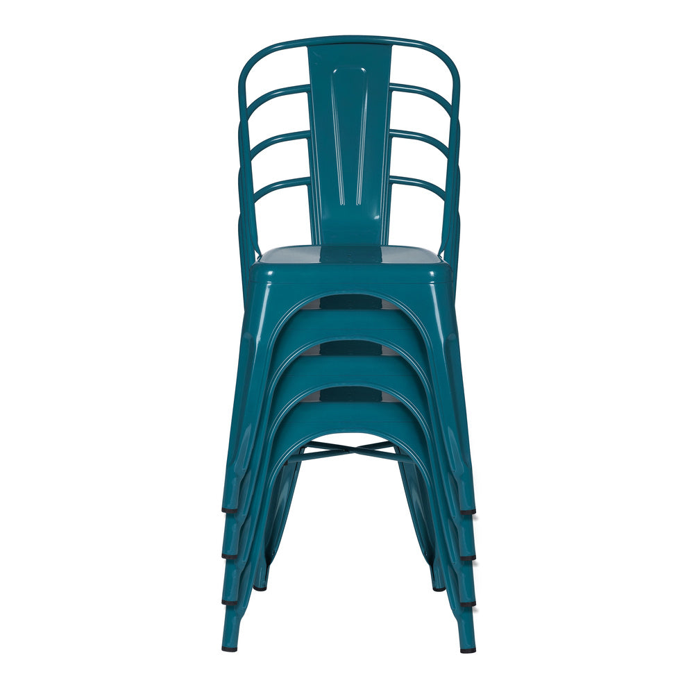hjh OFFICE Stuhl Sitzgelegenheit VANTAGGIO COMFORT metallic petrol stapelbar - 4064323013099