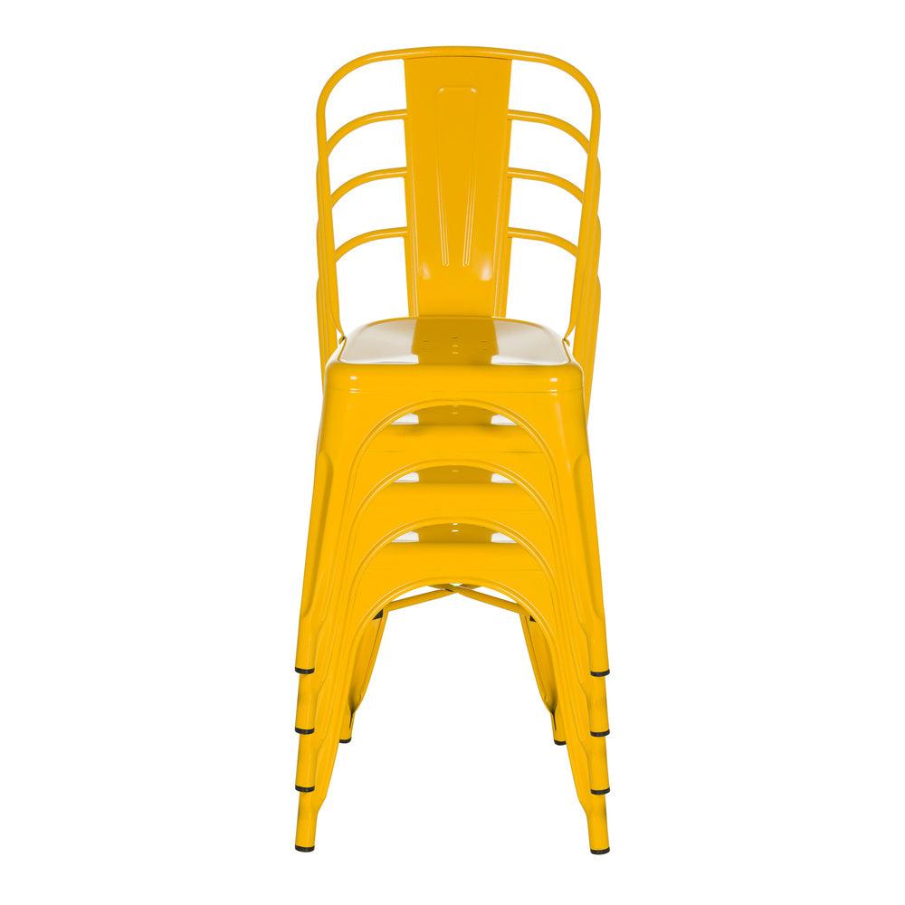hjh OFFICE Stuhl Bistrostuhl Sitzgelegenheit VANTAGGIO COMFORT metallic gelb - 4064323035305
