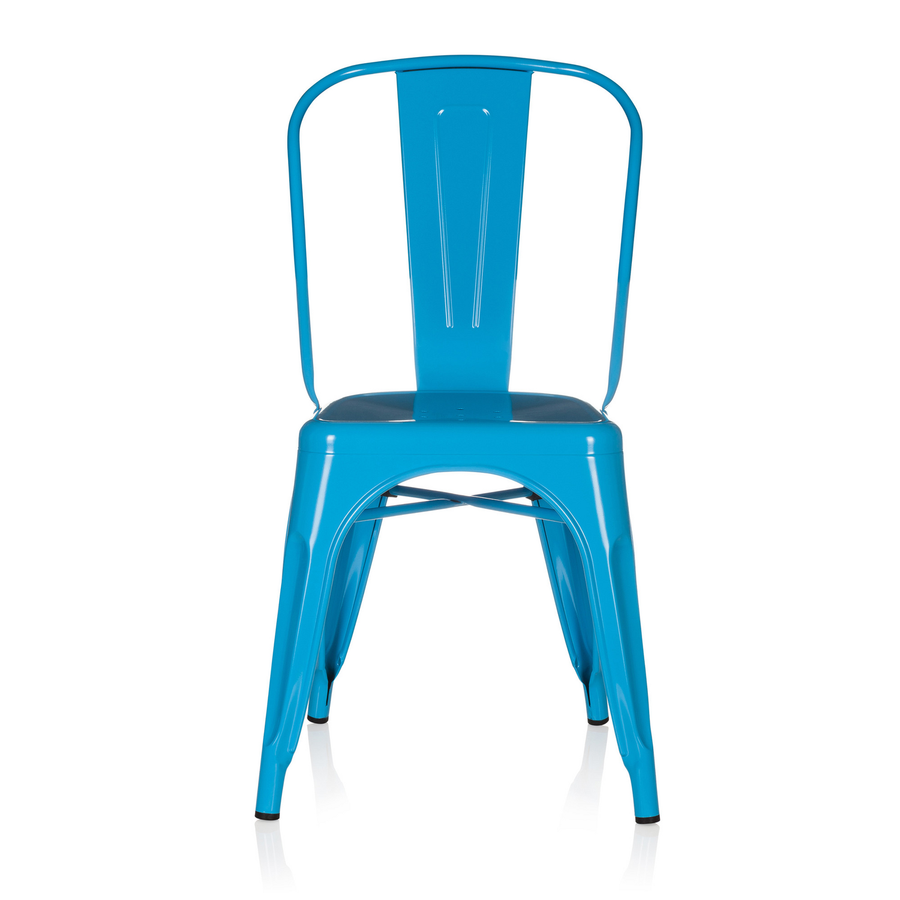 Hjh Office Stuhl Sitzgelegenheit Bistrostuhl Hellblau Vantaggio Comfort Stahl B-Ware - 4251084662387