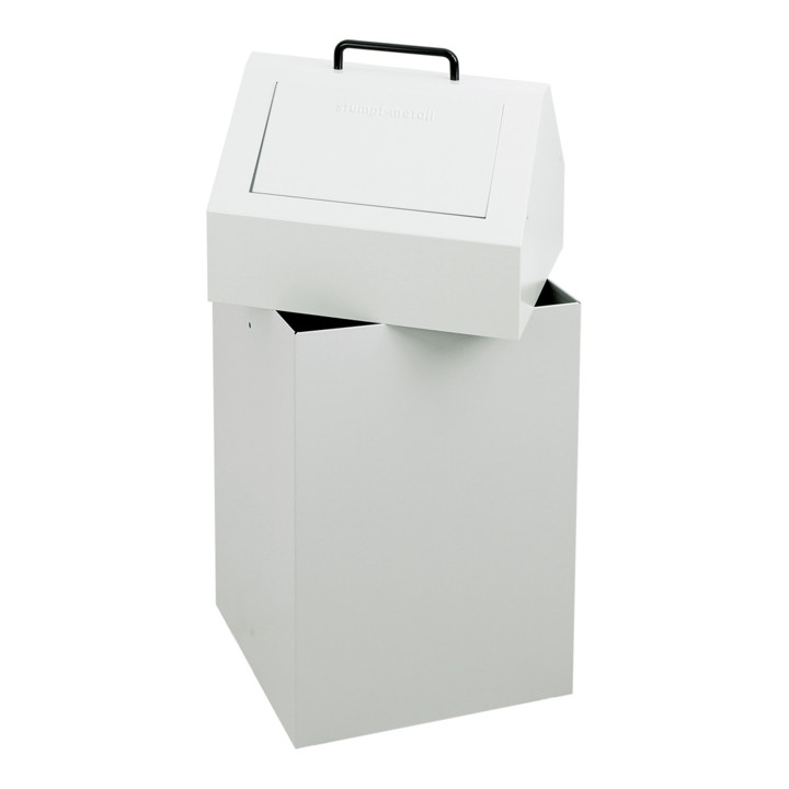 B-Ware Stumpf Sortsystem Abfallsammler Müllsammler 45 Liter Ral7035 Stationär Lichtgrau - 4031068110659