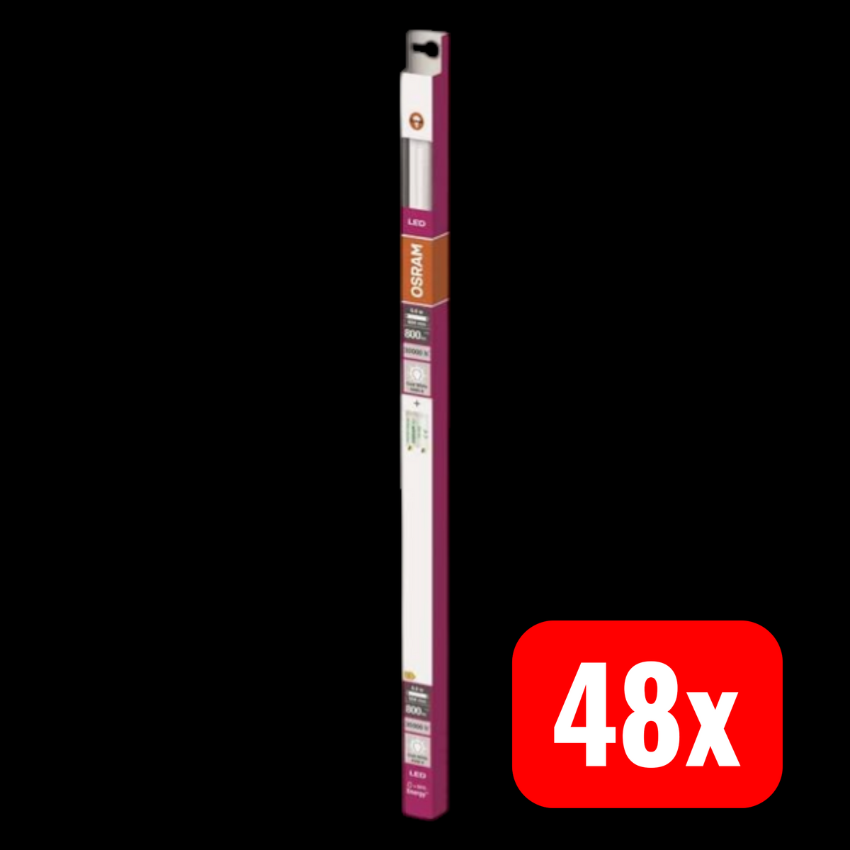OSRAM LED EEK E A-G G13 Röhrenform T8 KVG 6.6 W = 18 W Neutralweiß 48 STÜCK - 4058075593824