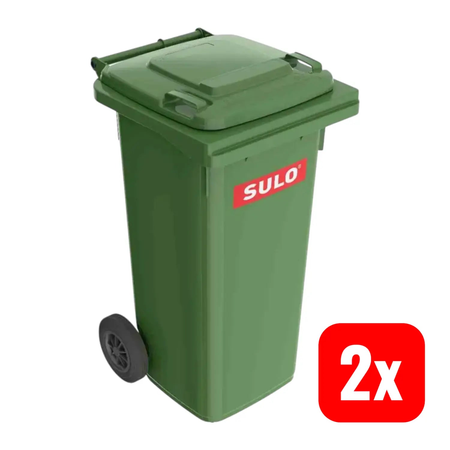 B-Ware Sulo Mülltonne Abfallbehälter Kunststoff Grün 120 Liter 480x555x945 Mm 2 Stück - 4020747539379