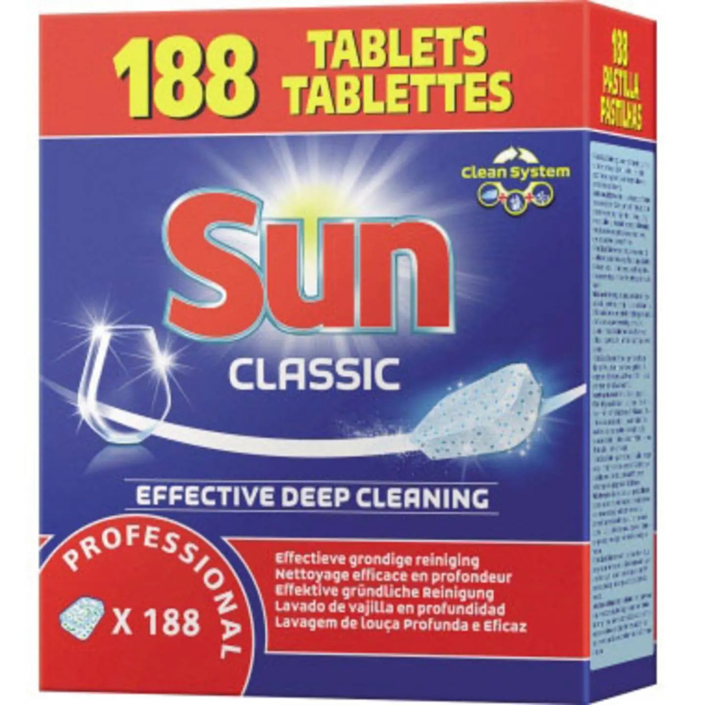 B-Ware Sun Geschirrspül Tabs Spülmaschinenreiniger 188 Tabs Reinigungskraft 2 Stück - 7615400778263