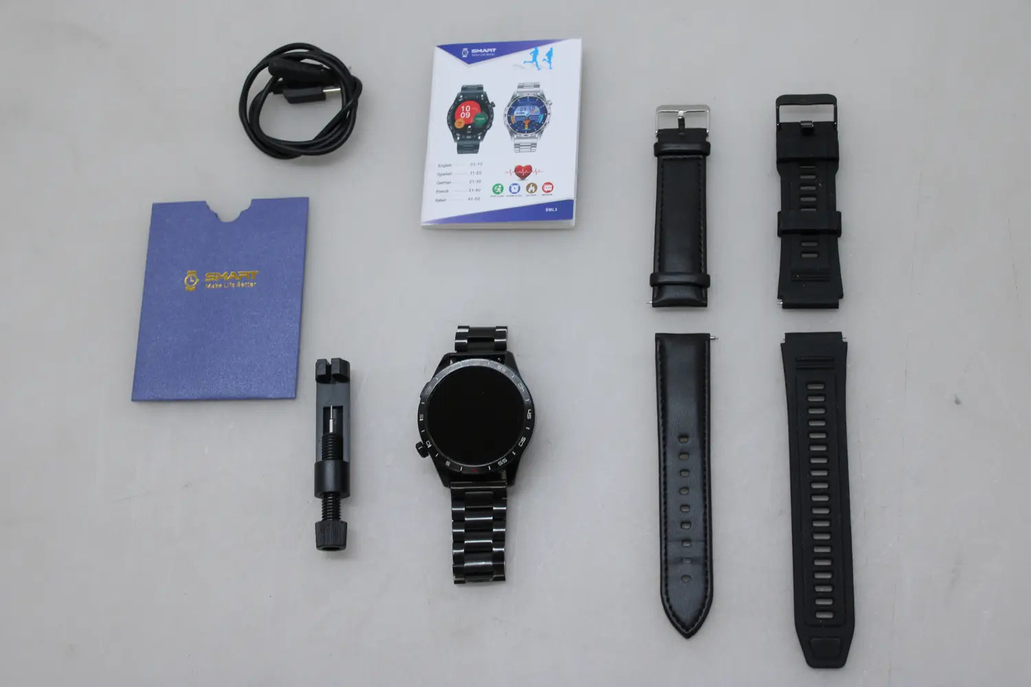 B-Ware Sunkta Smartwatch Herren Amoled Gps Bluetooth Uhr Ip68 Schwarz - 1