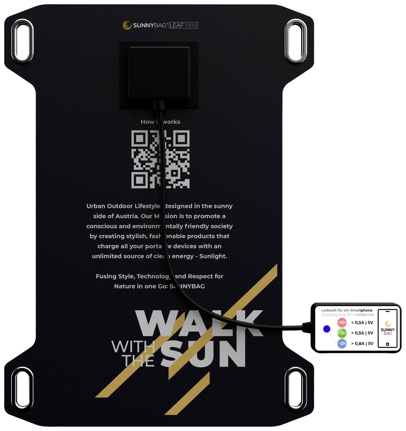 B-Ware Sunny Bag Leaf Mini 138 A 01 Leaf Solar Ladegerät Ladestrom Solarzelle 800 M A 5 W - 634558526127